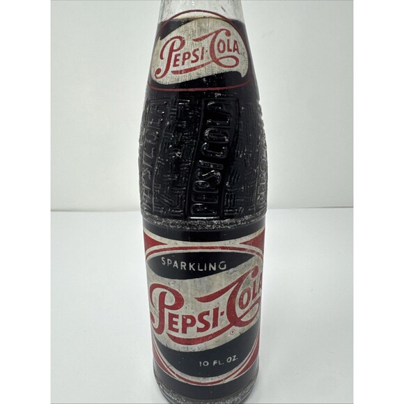 1950s Pepsi Cola Full Bottle Sparkling 10 oz. Franchised Bottler Huntsville AL - Picture 2 of 7